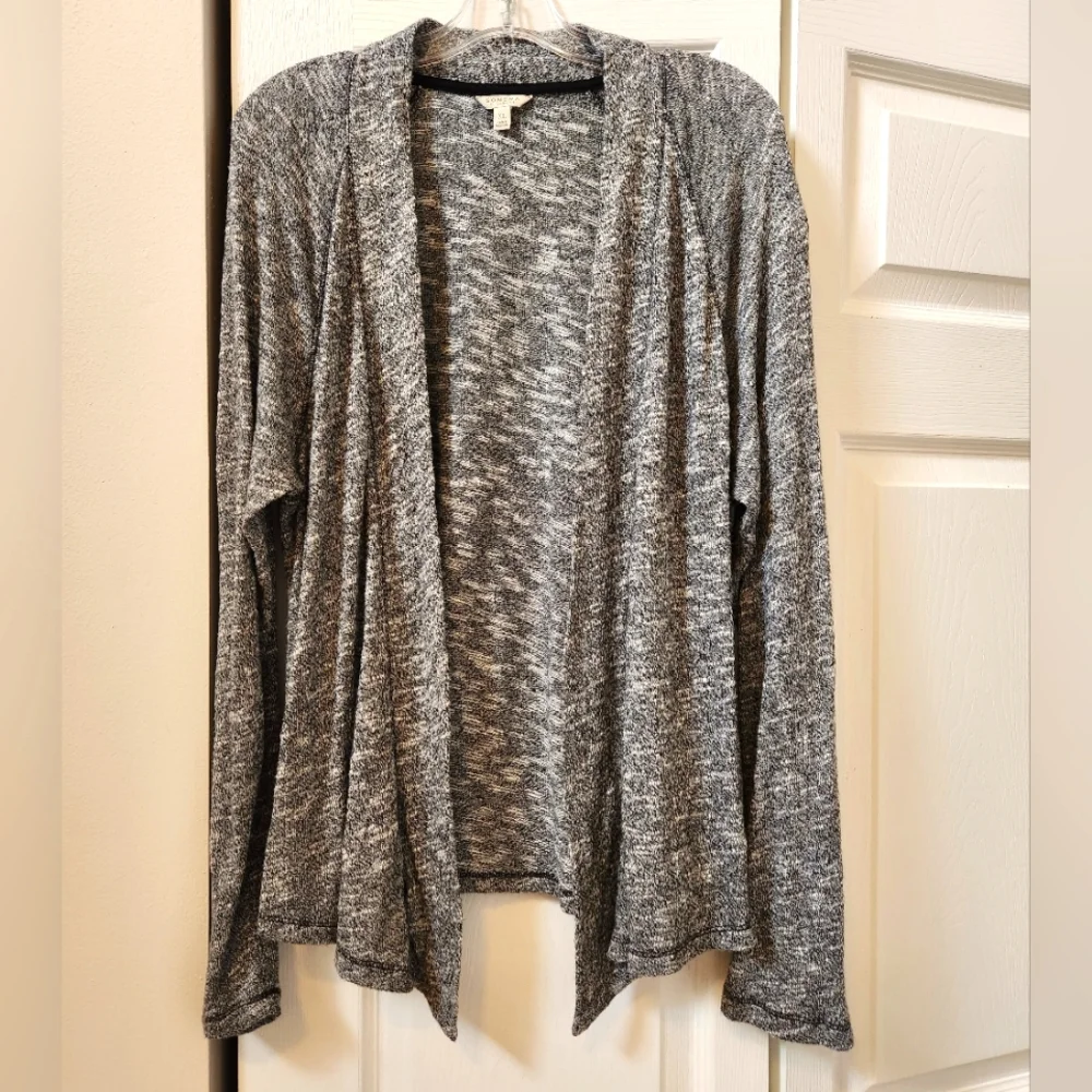💥SALE💥Sonoma Lifestyle, XL, Womens Hi Low Cardigan, Black, White, Gray - Picture 1 of 5